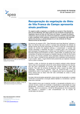 Recuperação da vegetação do Ilhéu de Vila Franca do