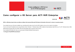 Como configurar o IIS Server para ACTi NVR