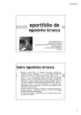Curriculum vitae - Agostinho Arranca