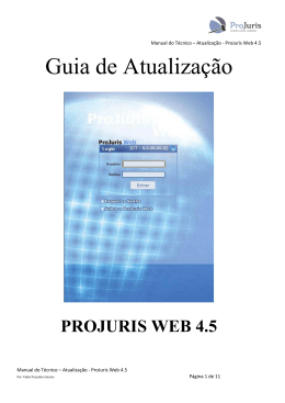 Guia de Atualização - Software jurídico ProJuris
