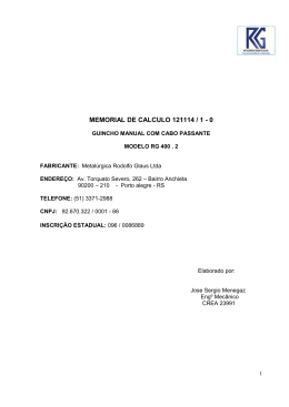 Máquina Manual 400.2 - RG - Metalúrgica Rodolfo Glaus