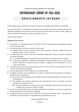 Regulamento Interno - Centro Cultural Regional de Vila Real