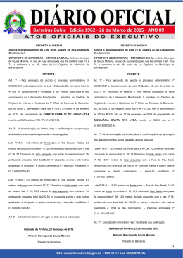 Diário Oficial – Edição 1962 - Prefeitura de Barreiras