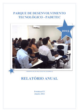 relatorio padetec 2013. - Universidade Federal do Ceará