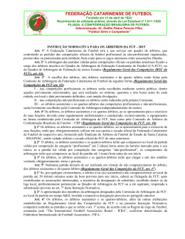 Instrução Normativa para Árbitros 2015