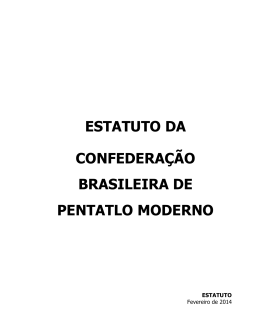 Estatuto da CBPM - Confederação Brasileira de Pentatlo Moderno