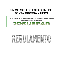 Regulamento - Universidade Estadual de Ponta Grossa
