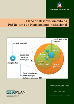 PDU da PROPLAN Versão 3.0 - Universidade Federal do Pará