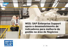WEG: SAP Enterprise Support apoia o