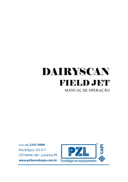 Manual do Dairyscan Field Jet