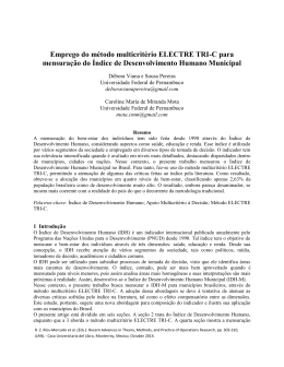Emprego do método multicritério ELECTRE TRI-C para