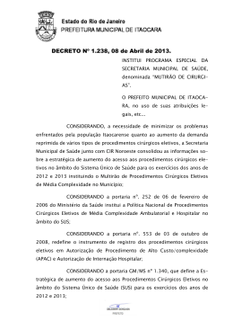Decreto 1.238 - MULTIRÃO DAS CIRURGIAS