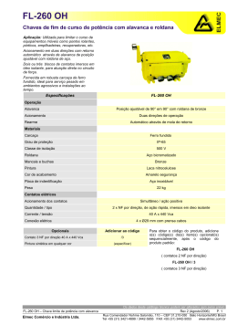 Especificações FL-260 OH - Elmec Comércio e Indústria Ltda
