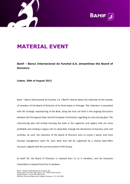 MATERIAL EVENT