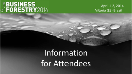 Information for Attendees - The Business of Forestry 2014