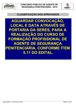 Resultado Aprovados no Concurso 14-06-10