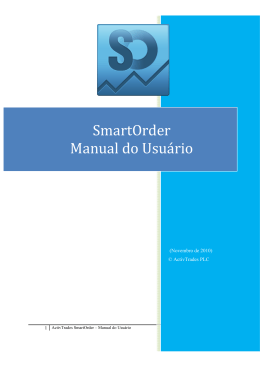 SmartOrder Manual do Usuário