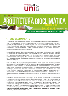 Enquadramento Arquitectura Bioclimática