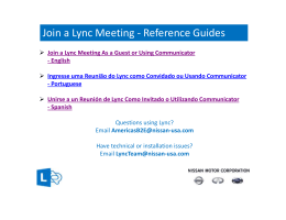 Join a Lync Meeting - Reference Guides