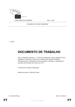 PT PT DOCUMENTO DE TRABALHO - European Parliament