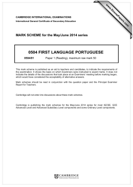 0504 FIRST LANGUAGE PORTUGUESE - Papers