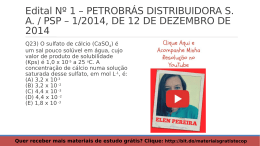 Técnico de Operação Júnior Questão 23 Resolvida da Prova de Concurso Para Petrobrás Edital 2014.