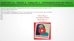 QUESTÃO 24 PROVA 5 PETROBRÁS 2014 COMENTADA | Química Para Concurso Técnico de Operação da Petrobrás