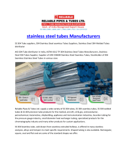stainless steel tubes Manufacturers