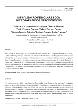Mesialização de Molares com Microparafusos Ortodonticos