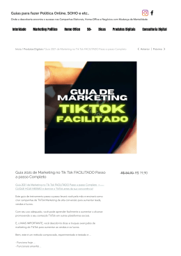 Guia 2021 de Marketing no Tik Tok FACILITADO Passo a passo Completo   Cursos On-Line EaD