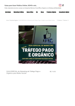GUIA ESPECIAL do Marketing de Tráfego Pago e Orgânico para Redes Sociais   Cursos On-Line EaD