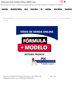 Formula Imbativel+Modelo Exclusivo de VIDEO DE VENDAS Online com ROTEIRO PRONTO   Cursos On-Line EaD