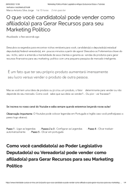 O que você candidato  pode vender como afiliado para Gerar Recursos para seu Marketing Político-Poder Legislativo-Artigos Exclusivos-Dicas e Tutoriais