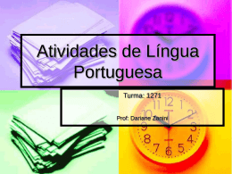 Atividades de Língua Portuguesa