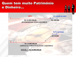 Quem tem muito Patrimônio e Dinheiro