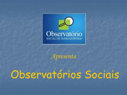 Observatórios Sociais