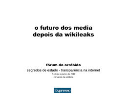 o futuro do jornalismo depois da Wikileaks