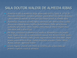 SALA DOUTOR WALDIR DE ALMEIDA RIBAS