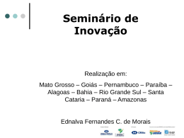 Seminário de Inovação - Movimento Brasil Competitivo