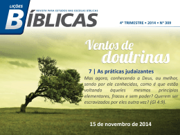 Ventos de doutrina &ndash; Slides Li&ccedil;&atilde;o#7 &ndash; Pr&aacute;ticas Judaizantes