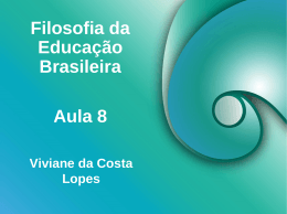 Filosofia da Educação Brasileira
