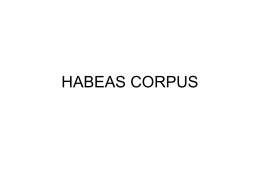 Habeas corpus act