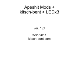 Apeshit Mods + kitsch