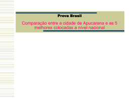 Prova Brasil- comparação entre uma escola do município de São
