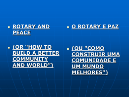 ROTARY AND PEACE