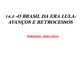 CONFERÊNCIA: O Governo Lula e as Relações de Trabalho e
