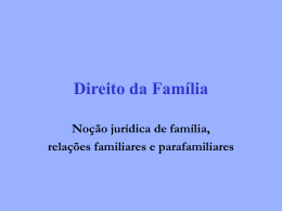 Direito da Família - Faculdade de Direito da UNL