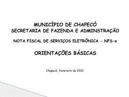 NFS-e - Prefeitura de Chapecó