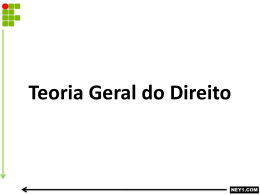 TEORIA GERAL DO DIREITO