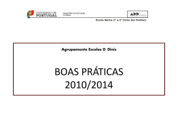 BOAS PRÁTICAS 2010/2011 - Agrupamento de Escolas D. Dinis